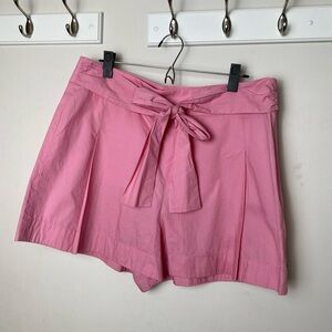 Pink Women's Shorts with Bow Detail size 14